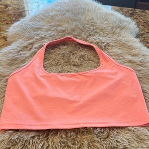 Beyond Yoga Halter tank top. Size large. Coral pink color. Like new!
